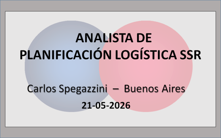 Analista de Planificación Logística SSr