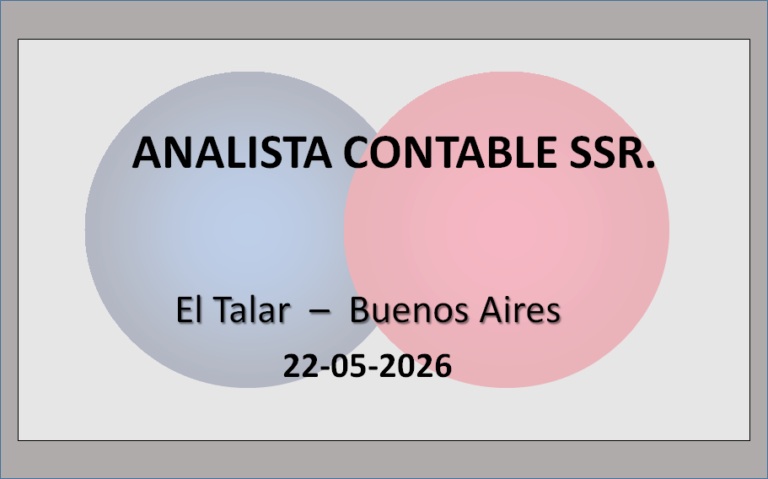 Analista Contable Ssr.