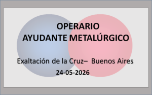 Operario ayudante metalúrgico