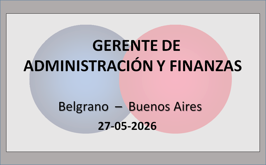 Gerente de Administración y Finanzas