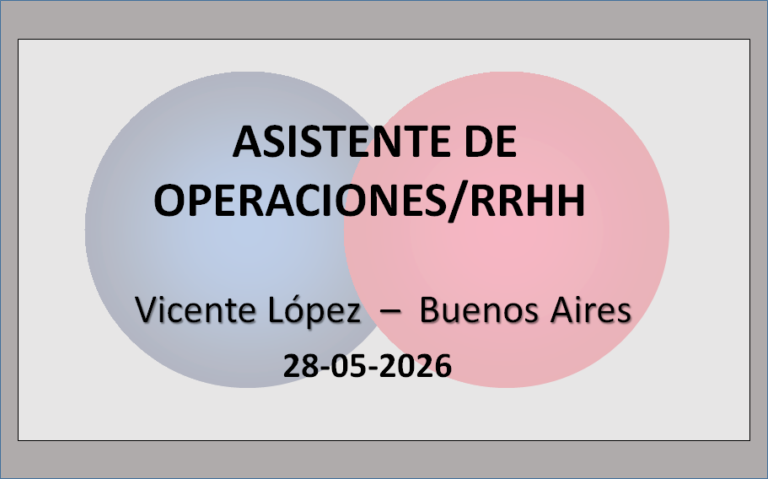 Asistente de Operaciones/Recursos Humanos