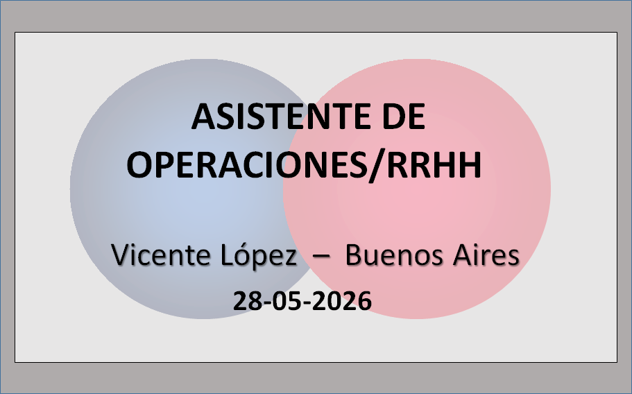 Asistente de Operaciones/Recursos Humanos