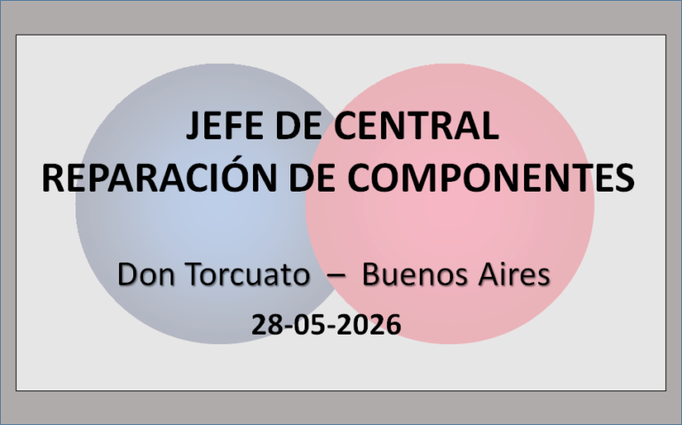 Jefe de Central de Reparación de Componentes