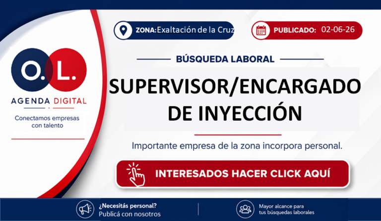 Supervisor/Encargado de Inyección