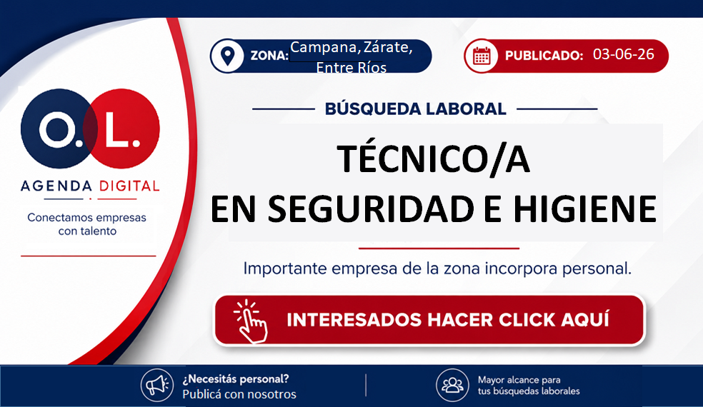 Técnico/a en Seguridad e Higiene.