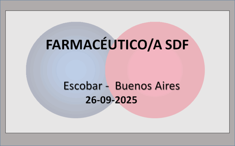 Farmacéutico/a SDF