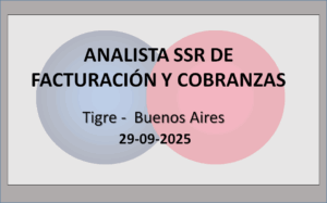 Analista Semi Sr. de Facturación y Cobranzas