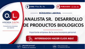 ANALISTA SR. DE DESARROLLO DE PRODUCTOS BIOLOGICOS