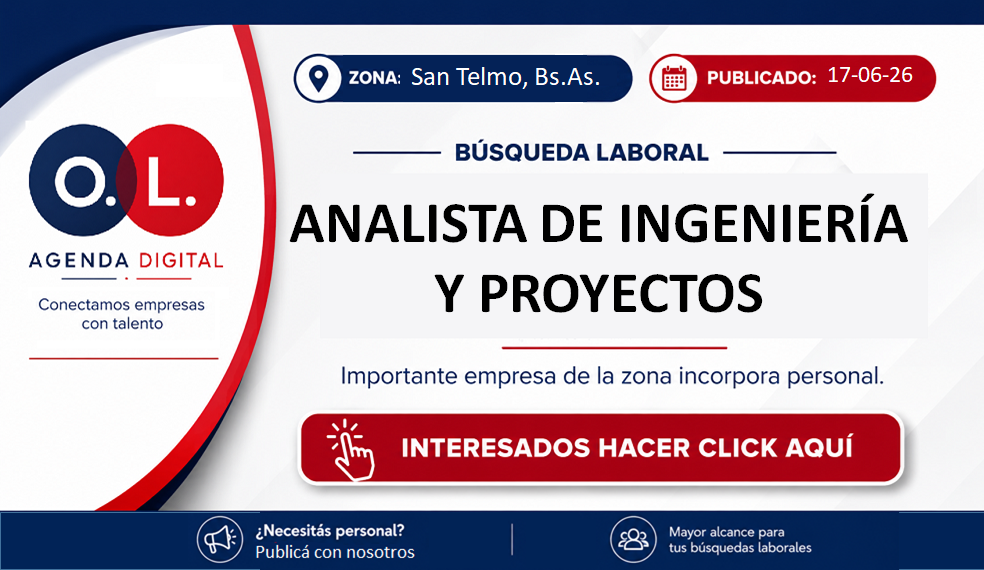 Analista de Ingeniería y Proyectos 1 - OL Group Analista de Ingeniería y Proyectos