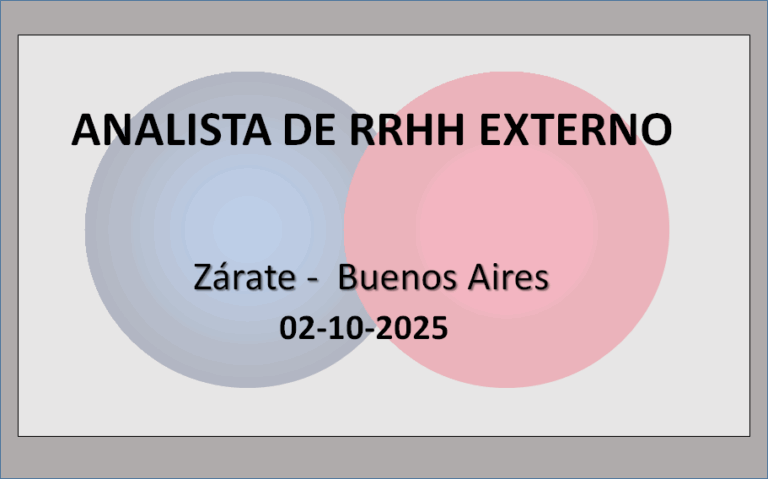 Analista de Recursos Humanos Externo