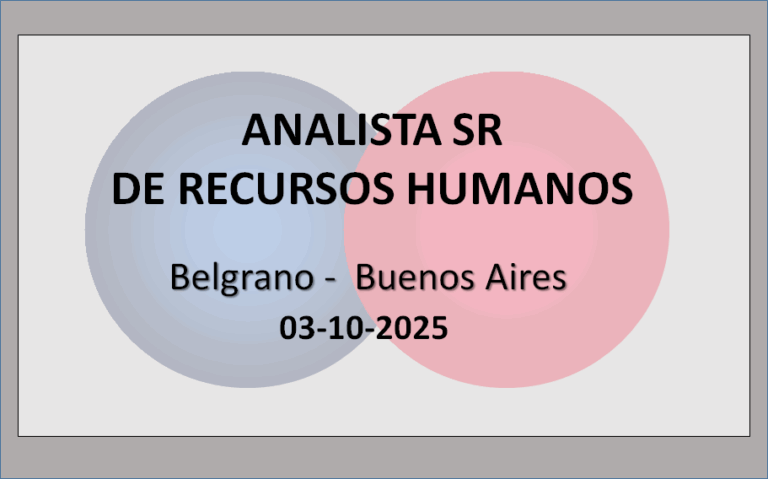 Analista Senior de Recursos Humanos