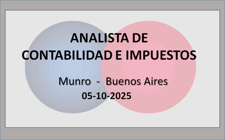 Analista de Contabilidad e Impuestos